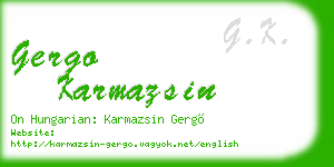 gergo karmazsin business card
