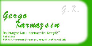 gergo karmazsin business card